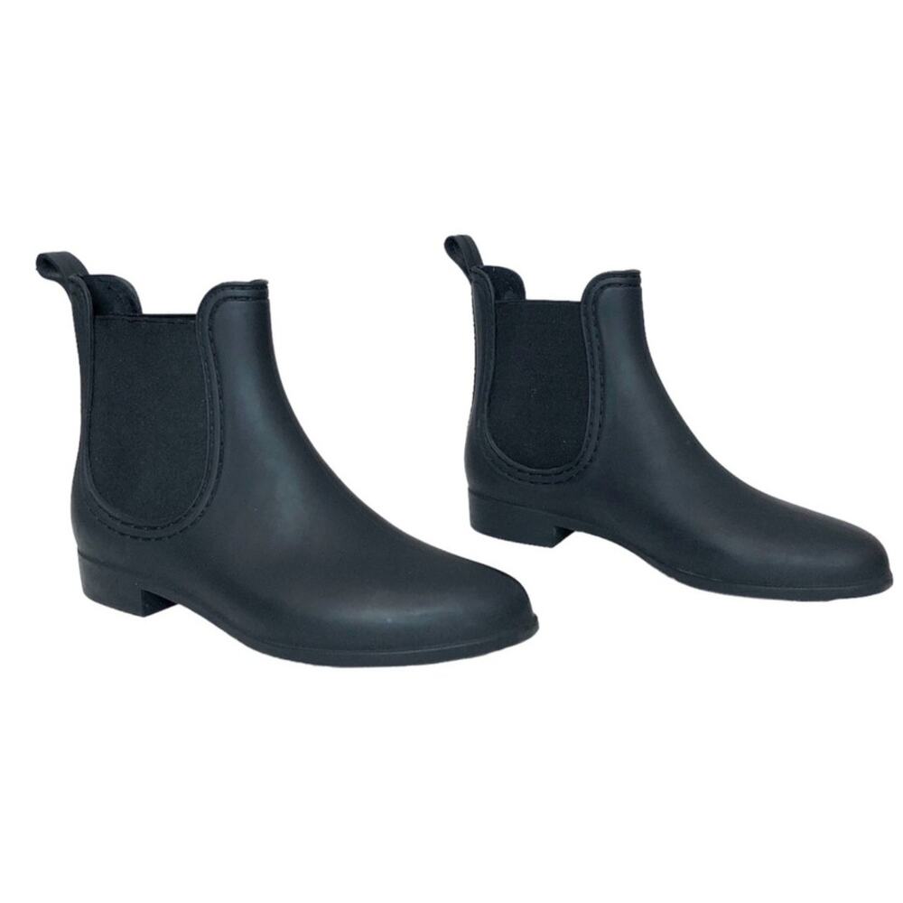 Jeffrey Campbell black rain ankle booties size 8